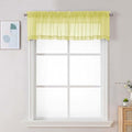 Sheer Valances for Windows (Lemon / 42"W x 14"L (Pack of 2))