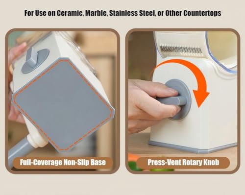 Rotary Cheese Grater with Hand Crank (Green / 5 Blades)
