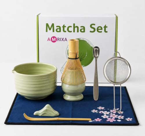 8PCS Matcha Whisk Set with Ceramic Bowl