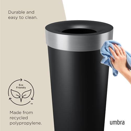 Vento Kitchen Trash Can (Black/Nickel)