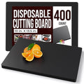 Disposable Cutting Boards for Kitchen 400 Count Black Cutting Board 10 Inch X 13.5 Inch Flexible Cutting Boards For Kitchen ~ Patent Pending ~ Recyclable Disposable Cutting Board Sheets (Black / Medium 400 Count)
