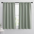 54 inch Blackout Curtains for Living Room Bedroom (Grayish Green / 42"W x 54"L (Pack of 2))