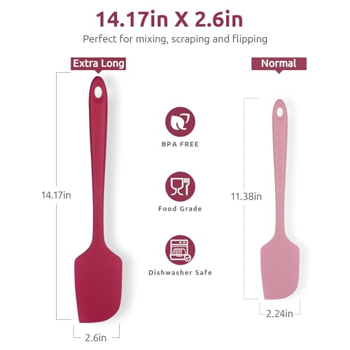 14in Extra Large Silicone Spatula (Red / 14.2in)