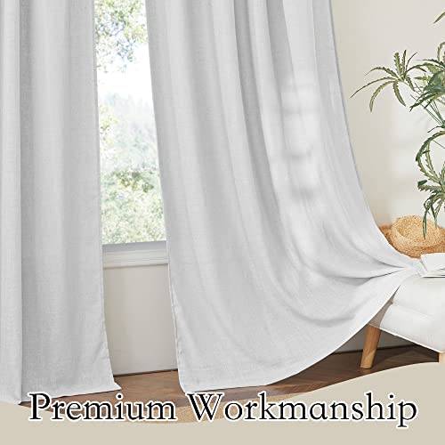 Sheer Curtains 102 inches (Dove Grey / 52"W x 102"L (Pack of 2))