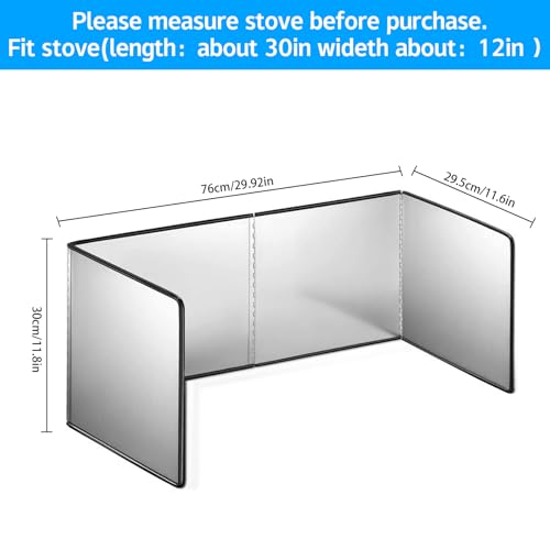 Splatter Guard for Stove 4 Sided