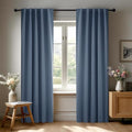 Blackout Curtains for Bedroom (Grayish Blue / 42"W x 95"L (Pack of 2))