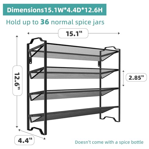 2 Pack 4 Tier Spice Rack Organizer
