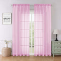 Light Pink Sheer Curtains for Bedroom 84 Inches Long 2 Pcs (Light Pink / 59"W x 84"L (Pack of 2))