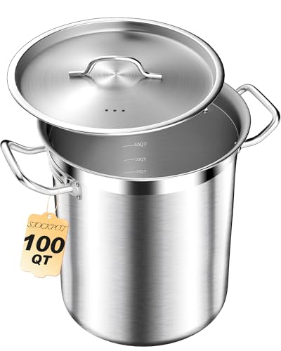 Extra Large Stainless Steel Stock Pot (100 Quarts)