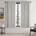 100% Blackout Curtains 72 Inches Long 2 Panels for Bedroom Rich Linen Blend Texture Bay Window Curtains Modern Neutral Drapes for Bedroom Small Window Treatment (Grey Beige / 52"W x 72"L (Pack of 2))