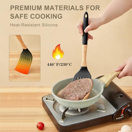 Kitchen Utensils Set (Black-7Max)