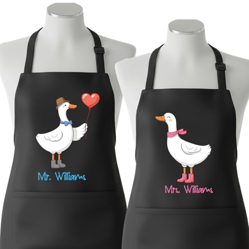 Funny Bride Groom Aprons with Custom Name (Style 1)