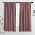 Blackout Curtains for Bedroom Living Room Nursery 63 inches Long (Dusty Rose / 34"W x 63"L (Pack of 2))