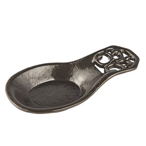 Cast Iron Spoon Rest (Coffee Gold / Swirl Scrollwork)