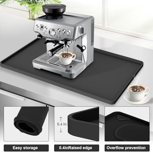 Silicone Coffee Mat 24"x16" (black)