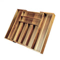Acacia Wood Expandable Silverware Organizer (8 Compartments)