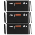 3 Pack Server Aprons with 3 Pockets (Black3, 3 Pack)