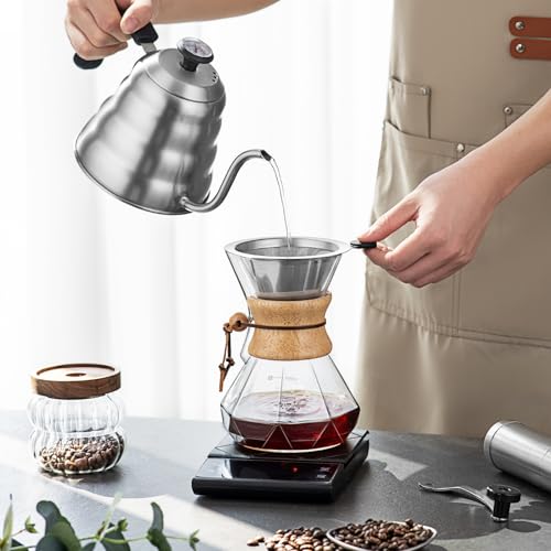 Pour Over Coffee Maker Set (Set with Kettle & Grinder)