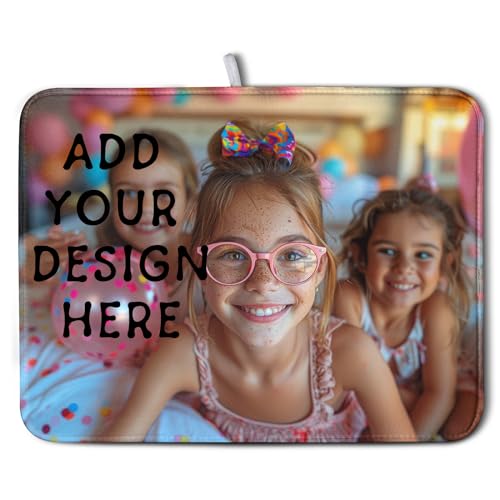 Customized Personalized Image Dish Drying Mat for Dishes 18x24 inch (Custom / 18" x 24")