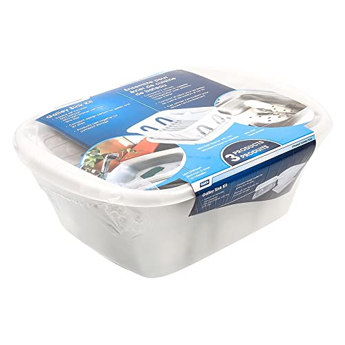 43517 White Sink Kit with Dish Drainer