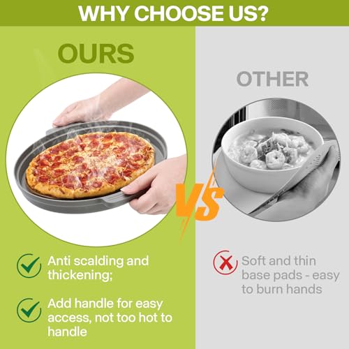2 Pack Microwave Splatter Cover for Food with Anti (2 Pcs Gray)