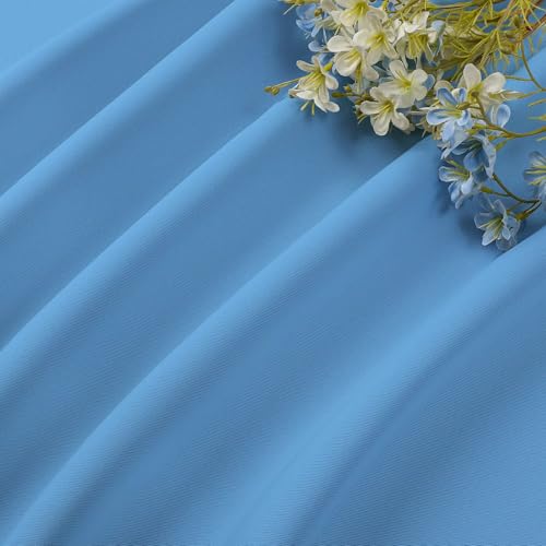 Light Blue Blackout Curtains 72 inch Length 2 Panels Set (Light Blue / 52"W x 72"L (Pack of 2))