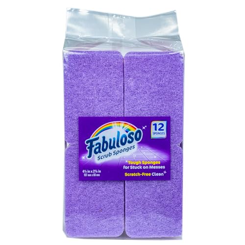 Scratch Free Kitchen Dish Sponges (Purple / 12 Count (Pack of 1))