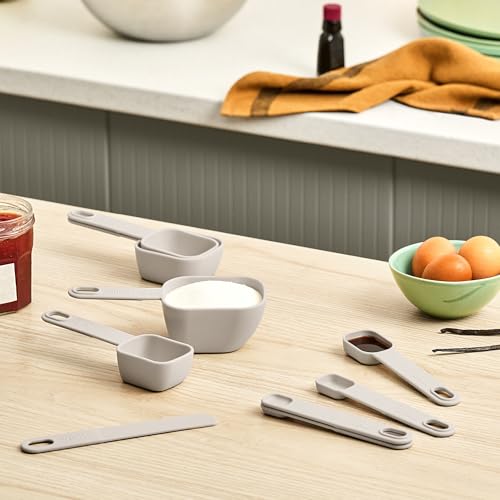 9 Pc Nested Measuring Cup & Spoon Set (Oatmilk)