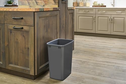 Double Pullout Garbage Trash Cans for Kitchen Cabinets (2 Pack / Dark Gray)