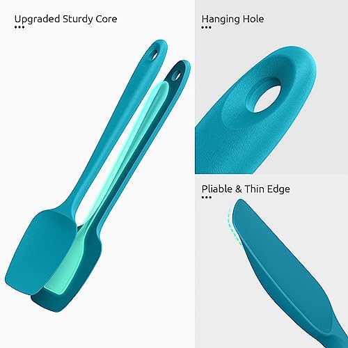 Silicone Spoon Spatula Set of 3 (Multicolors)
