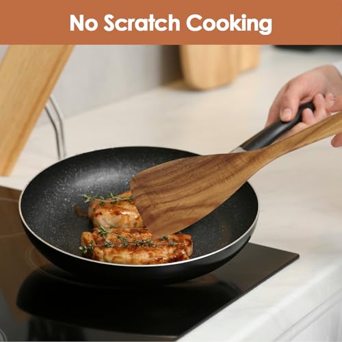 7 Pieces Teak Wooden Spoons Set for Cooking with Spatula and Ladle (HA2-0001)