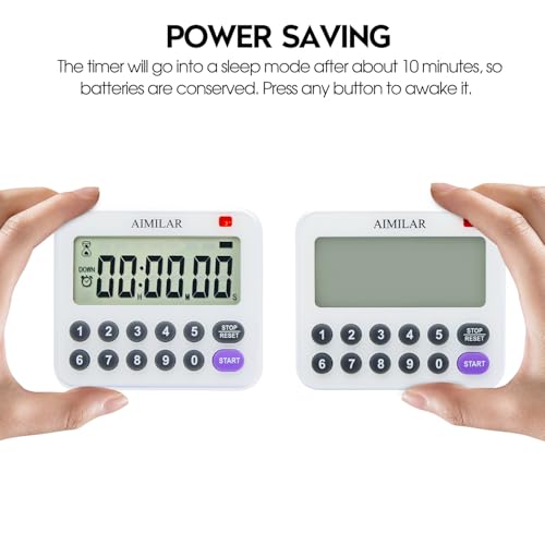Magnetic Digital Kitchen Timer with Direct Numerical Keypad (Purple-1)
