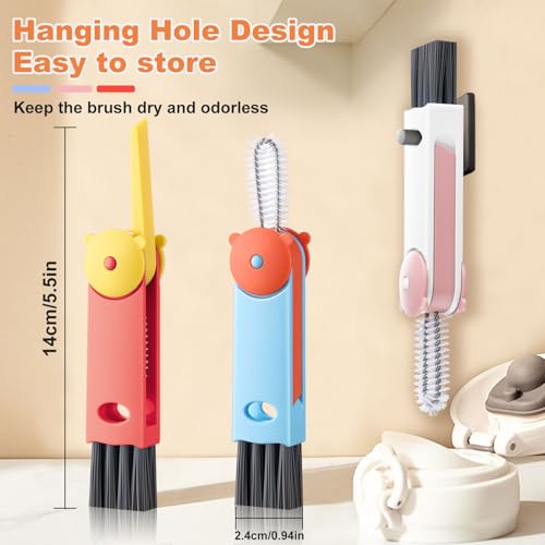 3 in 1 Cup Lid Cleaning Brush (Pink Blue Red)