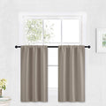 Cafe Blackout Curtains 30 inch Length (Sand / 29"W x 30"L (Pack of 2))