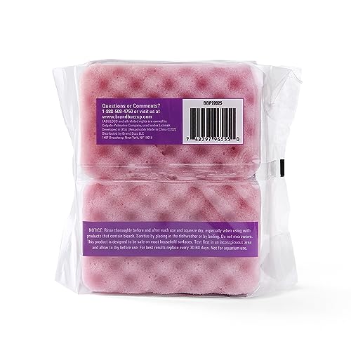 Scratch Free Kitchen Dish Sponges (Purple / 4 Count (Pack of 2))