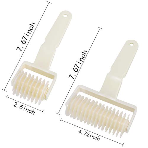 2Pcs Lattice Roller Cutter Pastry Cutter Roller DIY Baking Tool for Dought Cookie Pie Pizza Bread Pastry