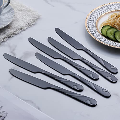 Black Silverware Set for 12 (Black / 60-Piece)