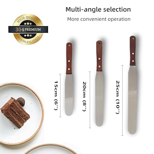 Straight Icing Spatula Stainless Steel Baking Set of 6" (straight spatulas 6 8 10 inches)