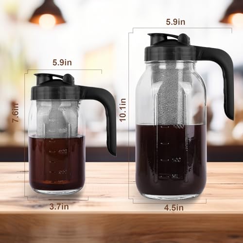 Cold Brew Coffee Maker Pitcher (64 Ounces / Black)