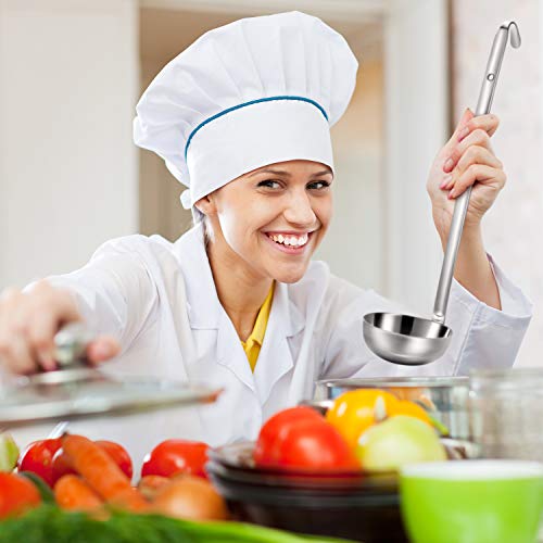 3 Pcs Stainless Steel Ladles Soup with Long Handle (5 oz)