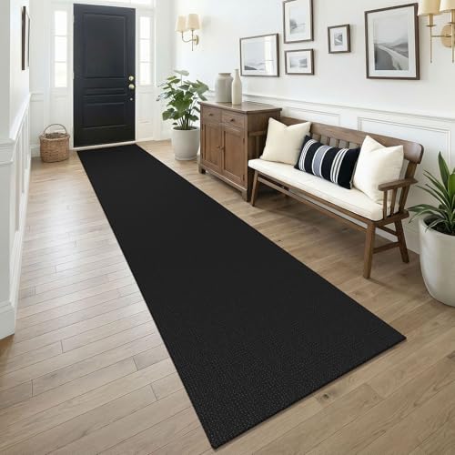 Black 2.5'x14' Runners Rugs for Hallway (Black/Dark Grey / 2'8" x 14' (Runner))