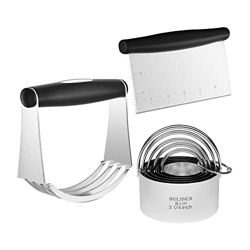 5 Pc Biscuit Cutter Set with Handle (3 Pcs Pastry Cutter Set)