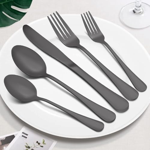 Matte Black Silverware Set for 8 (Matte Black)