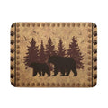 18"x24" Brown Bear Dish Drying Mat Rustic Forest Wildlife Woodland Dish Drainer Mats for Kitchen Countertop Farmhouse Animal Paw Print Fast Dry Microfiber Dish Drying Pad Decoration (24" x 18")
