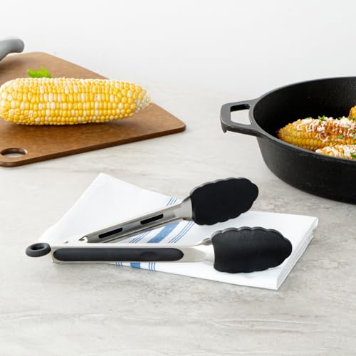 Met Lux 9 Inch Kitchen Tong (9" / Black)