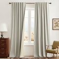 Blackout Curtains 108 inches Long (Z - Beige / 52"W x 108"L (Pack of 2))