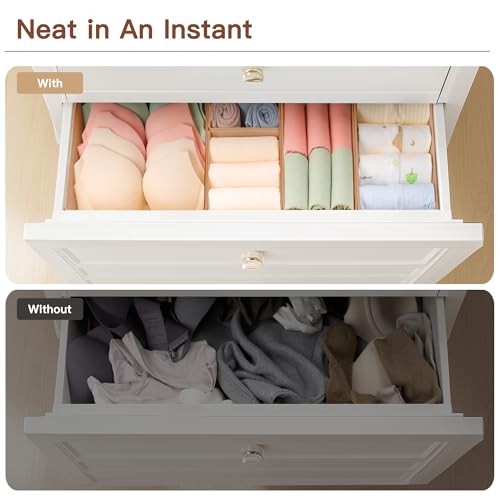 Drawer Organizer Clothes (Brown / 21PACK)