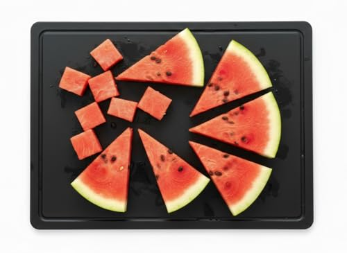 18x12 Black Cutting Board with Groove (18"L x 12"W / Black)