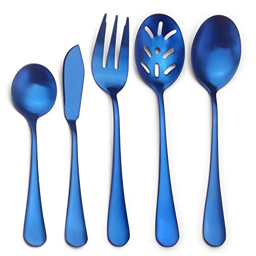 Matte Blue Serving Set (Blue / 5-Piece)