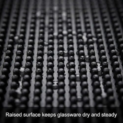 12"x6" Black Rubber Bar Mat